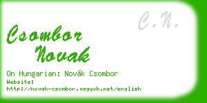 csombor novak business card